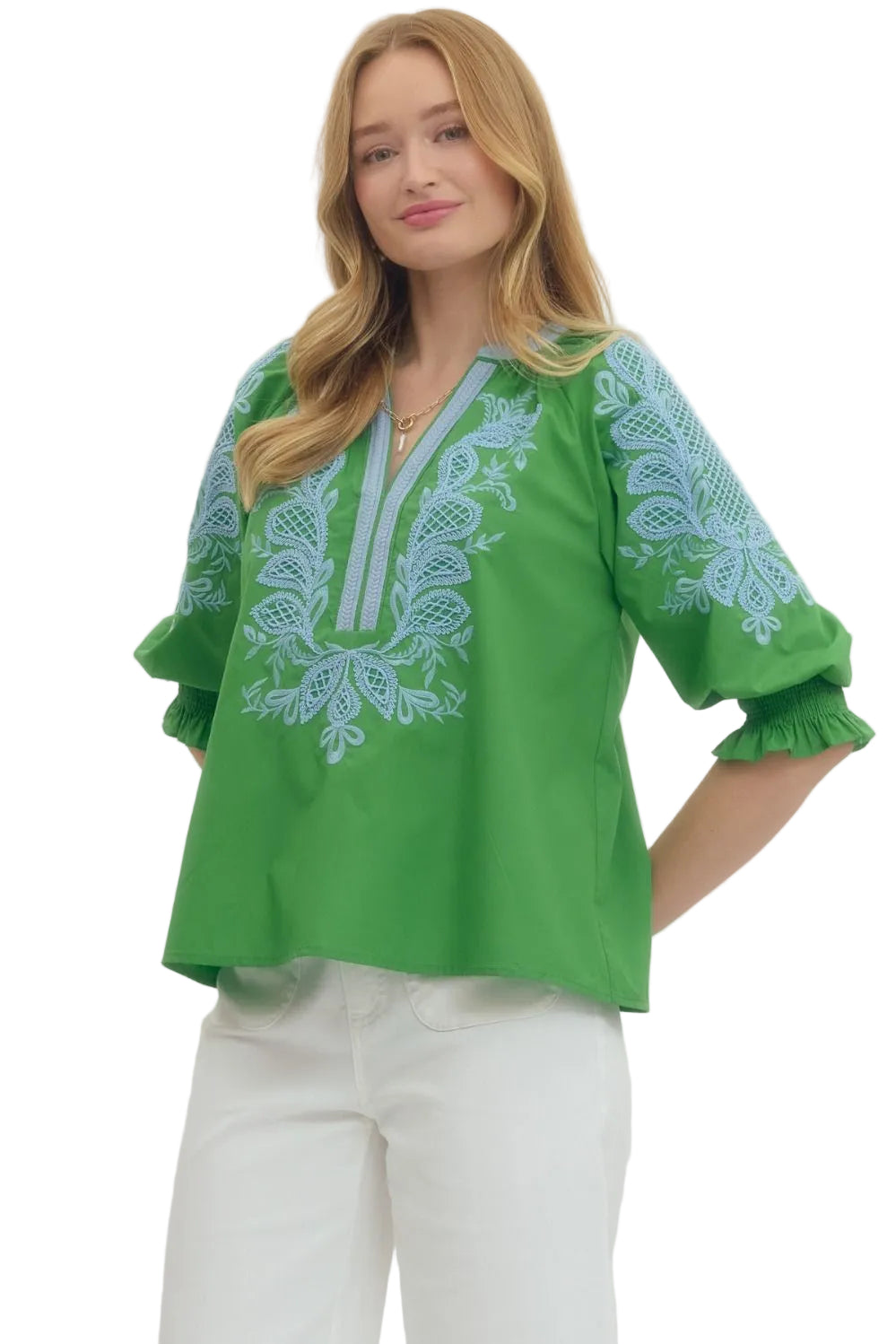 Nadia Embroidered Top