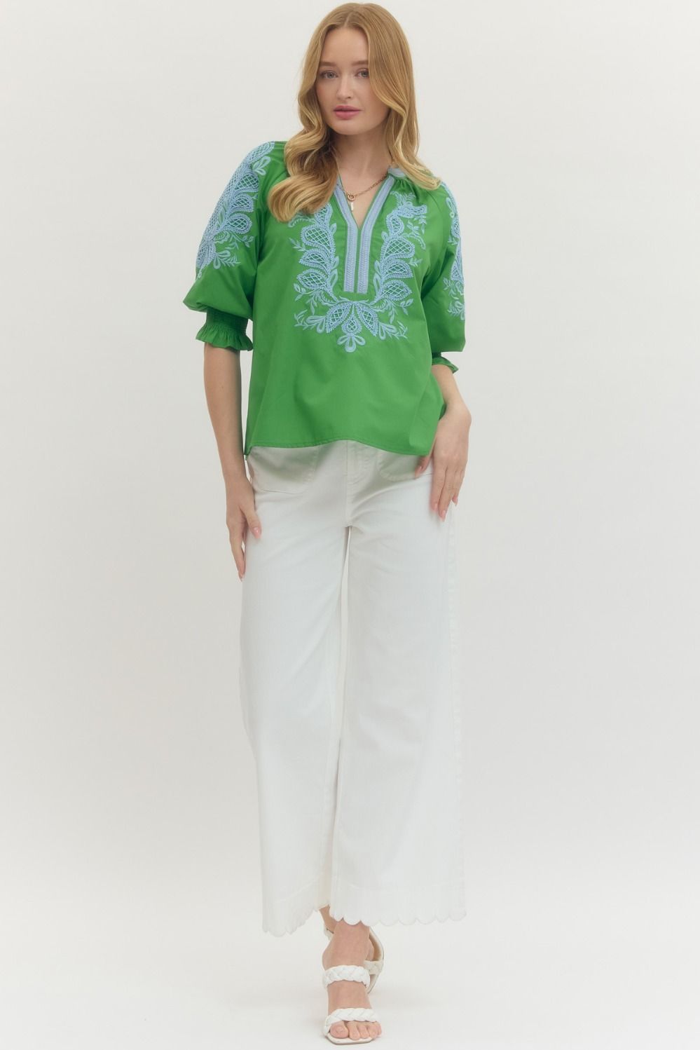 Nadia Embroidered Top